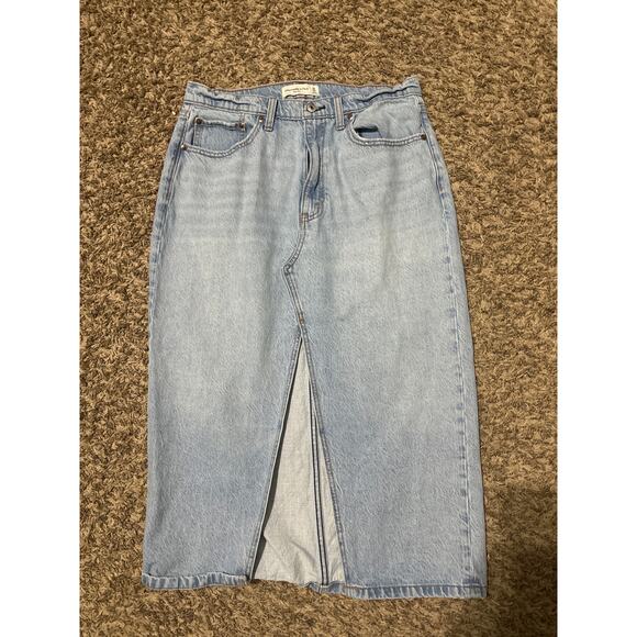 Abercrombie & Fitch Denim Jean Skirt 30 - Picture 1 of 3